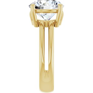 18K Yellow Gold 10 mm Round Ring Mounting – image 7