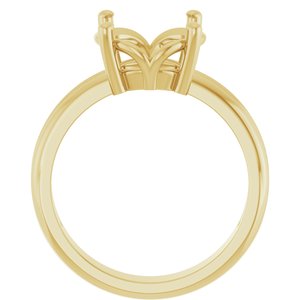 10K Yellow Gold 10 mm Round Ring Mounting – image 4