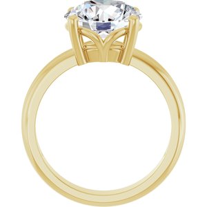 18K Yellow Gold 10 mm Round Ring Mounting – image 3