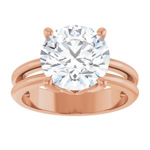18K Rose Gold 10 mm Round Ring Mounting – image 5