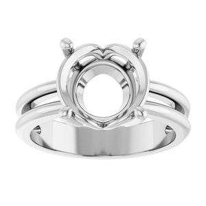 Sterling Silver 10 mm Round Ring Mounting – image 6