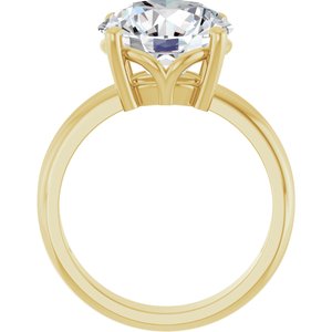 18K Yellow Gold 11 mm Round Ring Mounting – image 3