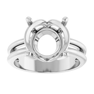 Sterling Silver 11 mm Round Ring Mounting – image 6