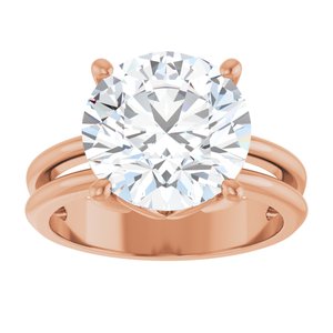 18K Rose Gold 11 mm Round Ring Mounting – image 5