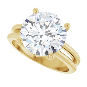 10K Yellow Gold 11 mm Round Ring Mounting – image 8