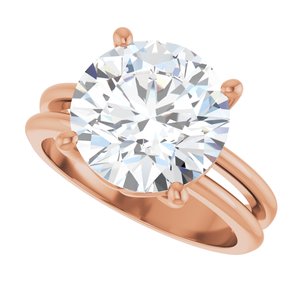 18K Rose Gold 11 mm Round Ring Mounting – image 8
