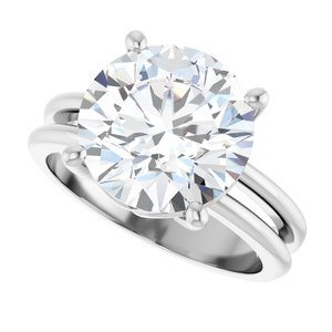 Sterling Silver 11 mm Round Ring Mounting – image 8