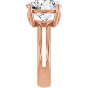 14K Rose Gold 11 mm Round Ring Mounting – image 7