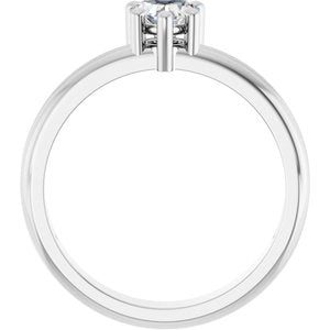 Continuum Sterling Silver 5x5 mm Heart Ring Mounting – image 3