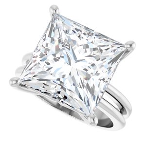 Sterling Silver 12x12 mm Square Ring Mounting – image 8