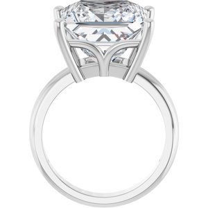 14K X1 White Gold 12x12 mm Square Ring Mounting – image 3