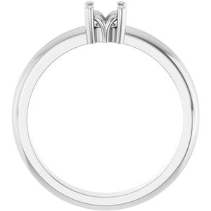 Continuum Sterling Silver 4x4 mm Cushion Ring Mounting – image 4