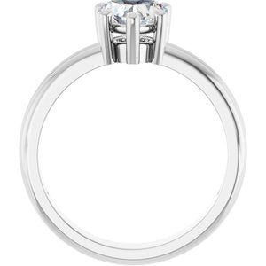 Continuum Sterling Silver 6.5x6.5 mm Heart Ring Mounting – image 3