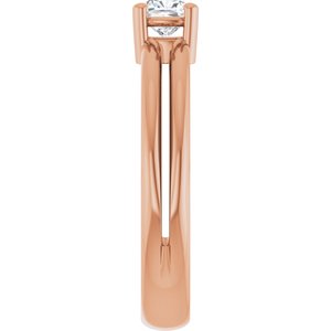 10K Rose Gold 4x4 mm Cushion Ring Mounting – image 7