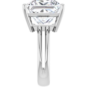 14K X1 White Gold 12x12 mm Square Ring Mounting – image 7