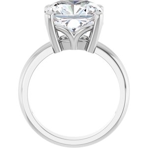 Continuum Sterling Silver 11x11 mm Cushion Ring Mounting – image 3