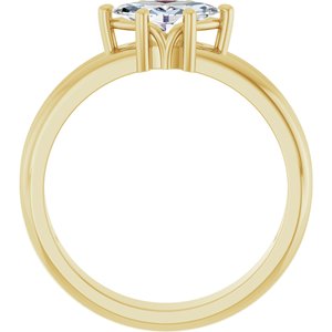 14K Yellow Gold 8x4 mm Marquise Ring Mounting – image 3