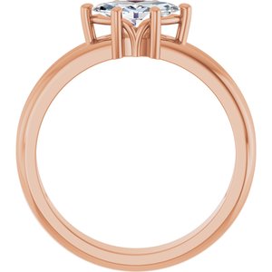 18K Rose Gold 8x4 mm Marquise Ring Mounting – image 3