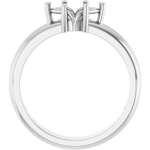 10K White Gold 8x4 mm Marquise Ring Mounting – image 4