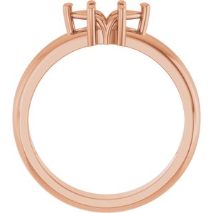 10K Rose Gold 8x4 mm Marquise Ring Mounting – image 4