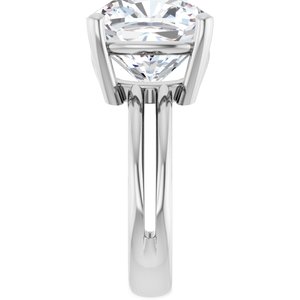 Continuum Sterling Silver 12x12 mm Cushion Ring Mounting – image 7
