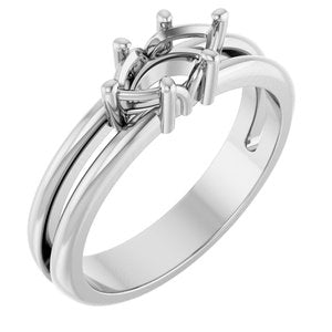 10K White Gold 8x4 mm Marquise Ring Mounting – image 2