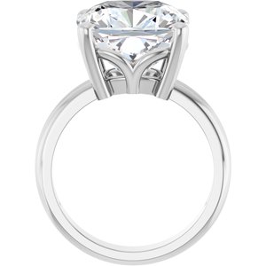 Continuum Sterling Silver 12x12 mm Cushion Ring Mounting – image 3