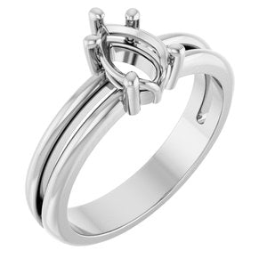Continuum Sterling Silver 7x5 mm Pear Ring Mounting – image 2