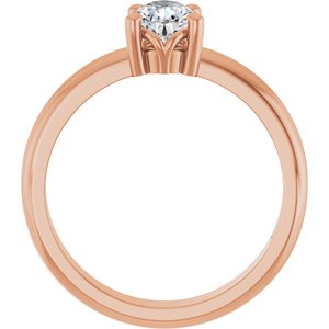 14K Rose Gold 7x5 mm Pear Ring Mounting – image 3