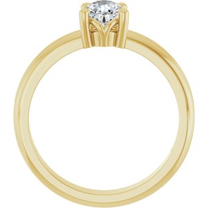 10K Yellow Gold 7x5 mm Pear Ring Mounting – image 3