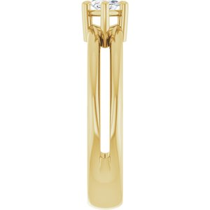 10K Yellow Gold 8x4 mm Marquise Ring Mounting – image 7