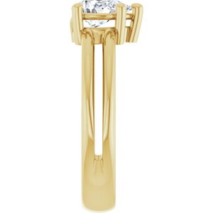 14K Yellow Gold 7x5 mm Pear Ring Mounting – image 7