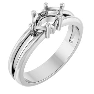 10K White Gold 8x4.5 mm Marquise Ring Mounting – image 2