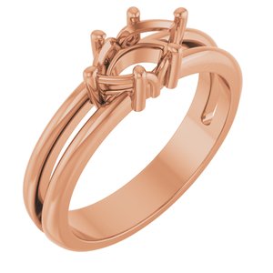 10K Rose Gold 8x4.5 mm Marquise Ring Mounting – image 2