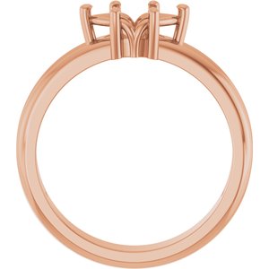 10K Rose Gold 8x4.5 mm Marquise Ring Mounting – image 4