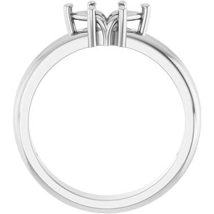 Platinum 8x4.5 mm Marquise Ring Mounting – image 4