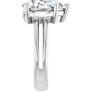 Platinum 12x8 mm Pear Ring Mounting – image 7