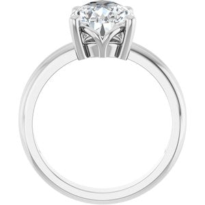 Platinum 12x8 mm Pear Ring Mounting – image 3