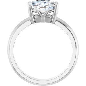 Continuum Sterling Silver 9x7 mm Elongated Cushion Ring Mounting – image 3