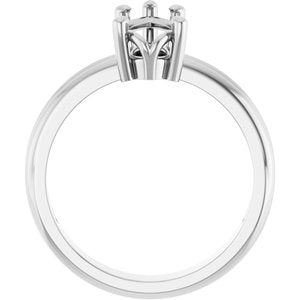 10K White Gold 10.5x5.5 mm Pear Ring Mounting – image 4