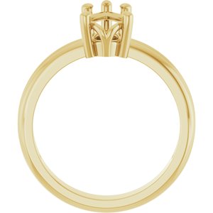 10K Yellow Gold 10.5x5.5 mm Pear Ring Mounting – image 4