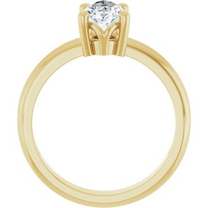 10K Yellow Gold 10.5x5.5 mm Pear Ring Mounting – image 3