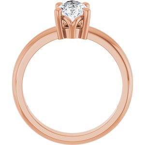 18K Rose Gold 10.5x5.5 mm Pear Ring Mounting – image 3