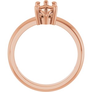 10K Rose Gold 10.5x5.5 mm Pear Ring Mounting – image 4