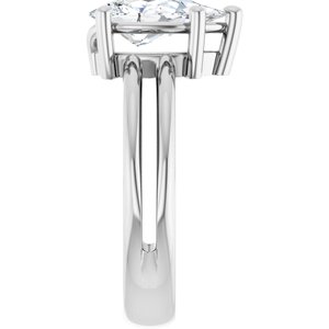 10K White Gold 10.5x5.5 mm Pear Ring Mounting – image 7