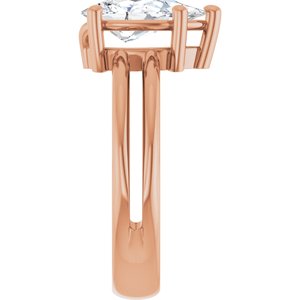 10K Rose Gold 10.5x5.5 mm Pear Ring Mounting – image 7
