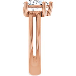 18K Rose Gold 8.5x5.5 mm Pear Ring Mounting – image 7
