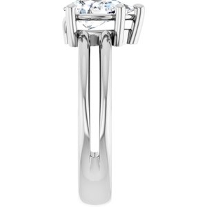 18K White Gold 8.5x5.5 mm Pear Ring Mounting – image 7