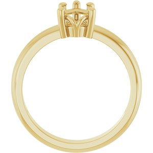 18K Yellow Gold 8.5x5.5 mm Pear Ring Mounting – image 4