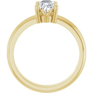 10K Yellow Gold 8.5x5.5 mm Pear Ring Mounting – image 3